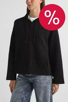 Толстовка хлопковая с капюшоном на молнии EMPORIO ARMANI