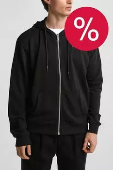 Толстовка хлопковая с капюшоном на молнии John Richmond