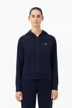 Толстовка хлопковая с капюшоном на молнии Lacoste
