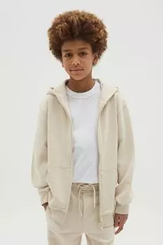 Толстовка хлопковая с капюшоном на молнии OVS