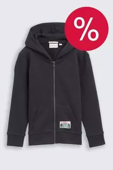 Толстовка хлопковая с капюшоном на молнии TOM TAILOR