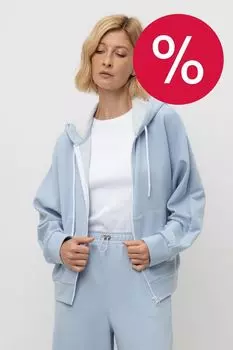 Толстовка хлопковая с капюшоном на молнии VERY NEAT