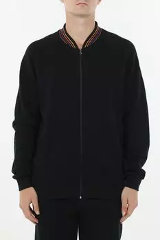 Толстовка хлопковая с контрастным воротником на молнии Paul Smith