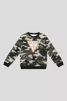 Толстовка хлопковая с принтом Guess