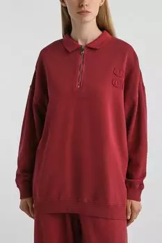 Толстовка хлопковая с воротником на молнии BELUCCI