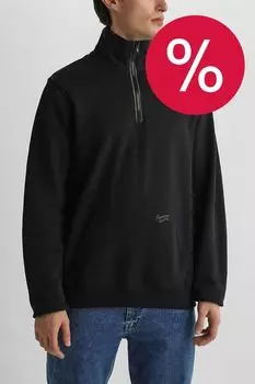 Толстовка хлопковая с воротником на молнии Blend