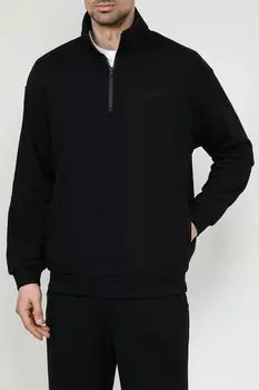 Толстовка хлопковая с воротником на молнии COLORPLAY