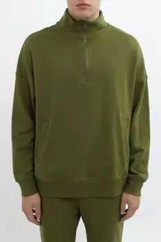 Толстовка хлопковая с воротником на молнии COLORPLAY