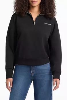 Толстовка хлопковая с воротником на молнии Guess Jeans