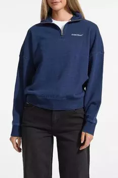 Толстовка хлопковая с воротником на молнии Guess Jeans