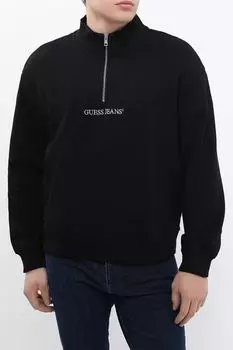 Толстовка хлопковая с воротником на молнии Guess Jeans
