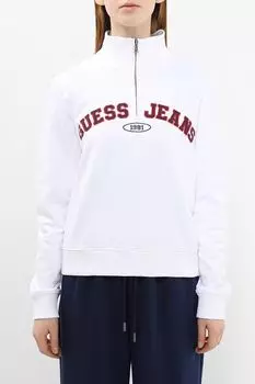 Толстовка хлопковая с воротником на молнии Guess Jeans