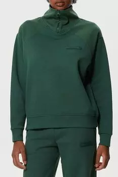 Толстовка хлопковая с воротником на молнии Lacoste