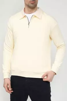 Толстовка хлопковая с воротником на молнии MARCO DI RADI