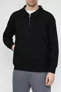 Толстовка хлопковая с воротником на молнии MARCO DI RADI