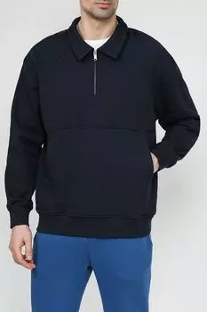 Толстовка хлопковая с воротником на молнии MARCO DI RADI