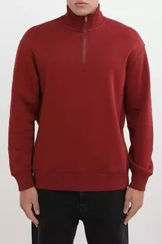 Толстовка хлопковая с воротником на молнии MARCO DI RADI