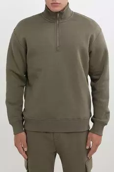 Толстовка хлопковая с воротником на молнии MARCO DI RADI