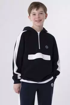 Толстовка хлопковая с воротником на молнии Smena