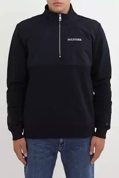 Толстовка хлопковая с воротником на молнии Tommy Hilfiger
