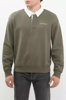 Толстовка хлопковая с воротником поло Guess Jeans