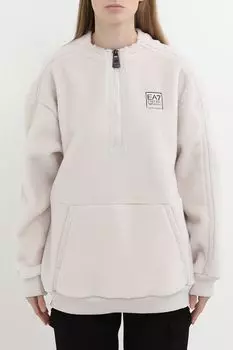 Толстовка из искусственного меха с воротником на молнии Ea7