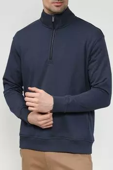 Толстовка из смесового хлопка с воротником на молнии D.Molina