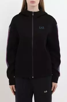 Толстовка на молнии с капюшоном и тесьмой с логотипом Ea7