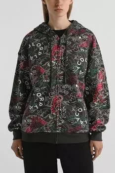 Толстовка на молнии с капюшоном с принтом COLORPLAY