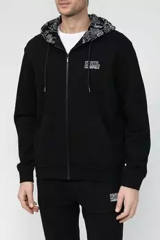 Толстовка на молнии с принтованным капюшоном Karl Lagerfeld