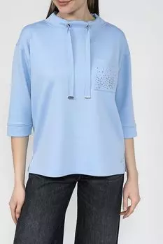 Толстовка с воротником на шнуровке и карманом Monari