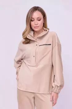 Толстовка вельветовая с воротником на молнии Franco Vello