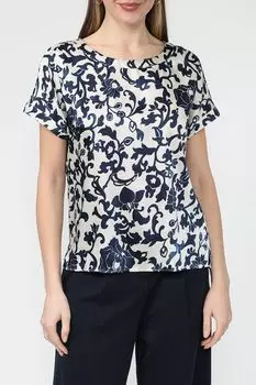 Топ атласный с принтом Emme Marella