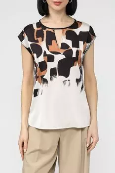 Топ атласный с принтом Taifun