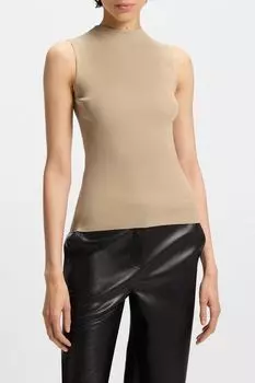 Топ без рукавов в рубчик BOSS