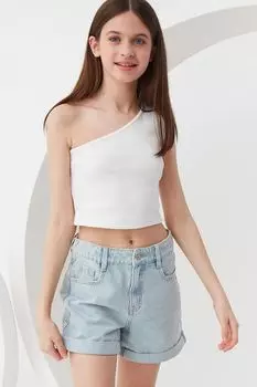 Топ хлопковый асимметричного кроя Smena