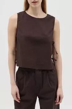 Топ хлопковый без рукавов на завязках OVS