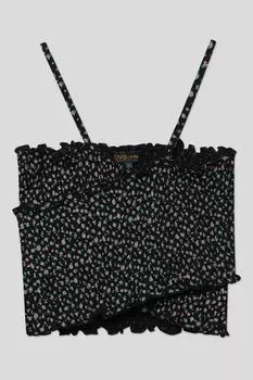 Топ хлопковый на бретельках эластичный с принтом OVS