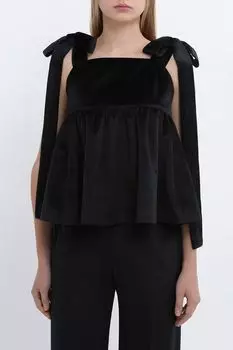 Топ хлопковый на лямках с бантами BELUCCI