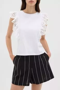 Топ хлопковый с ажурными оборками OVS