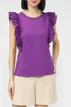 Топ хлопковый с кружевной отделкой Emme Marella