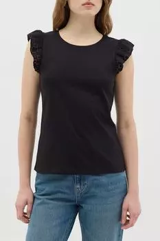 Топ хлопковый с шитьем на рукавах OVS