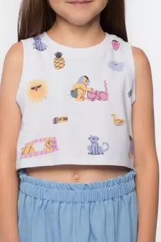 Топ хлопковый укороченный 1st.