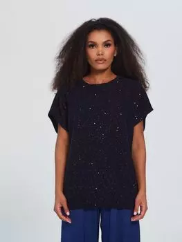 Топ из хлопка с пайетками Vinnis