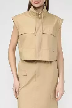 Топ карго хлопковый с воротником стойкой и карманами Tommy Jeans