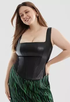 Топ кожаный в корсетном стиле DIVNO