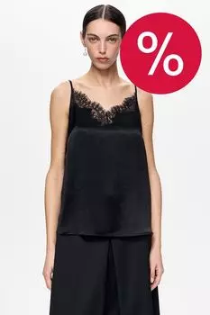 Топ на бретельках с кружевом DREAMS by Alena Akhmadullina