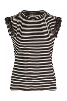 Топ с кружевной отделкой в полоску Apart