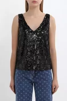 Топ с v-вырезом из пайеток BELUCCI