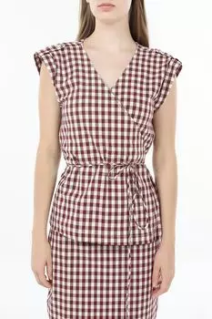 Топ с запахом в клетку Tommy Hilfiger